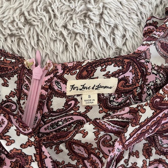 For Love and Lemons Georgia Babydoll Lilac paisley dress - Picture 8 of 10